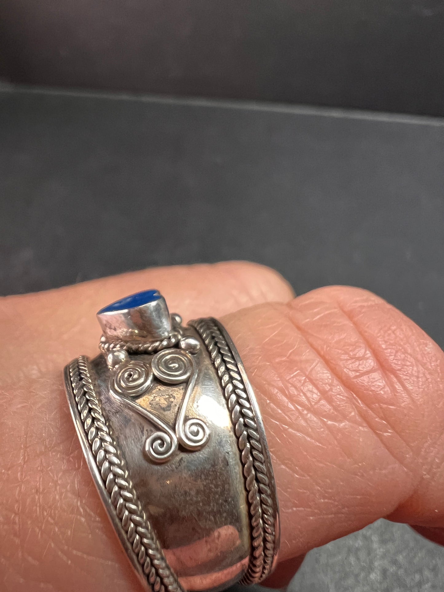 Vintage Sterling Silver Heart Ring | Indonesian Artisan | Size 10–10.25