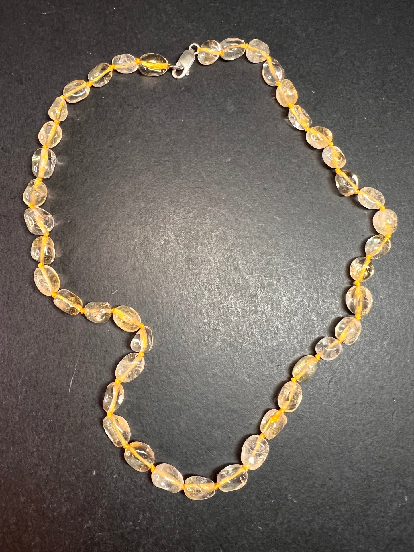 NEW citrine 20 inch necklace with sterling silver clasp