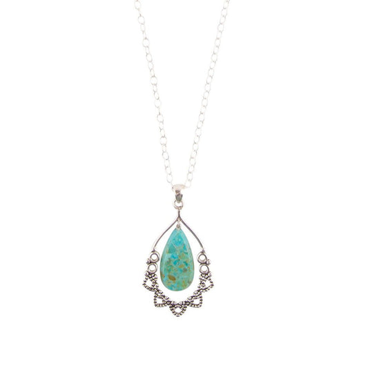 Barse Lace Turquoise and Sterling Silver Necklace