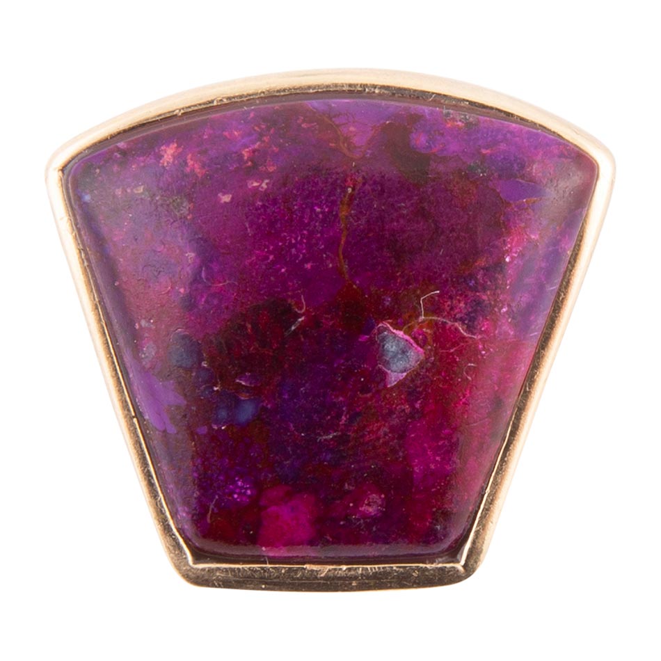 Barse Athena Purple Turquoise Statement Golden Ring