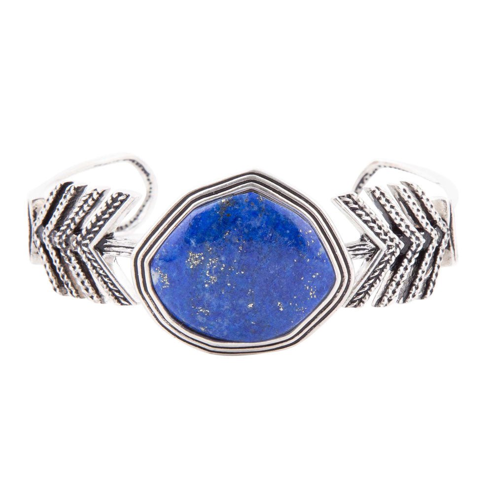 Barse Blue Lapis and Sterling Silver Statement Cuff