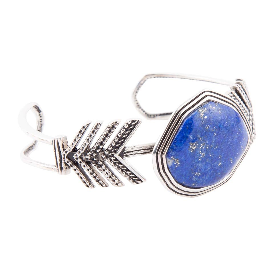 Barse Blue Lapis and Sterling Silver Statement Cuff