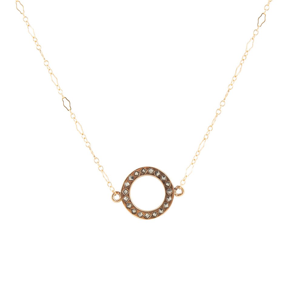 Barse Bronze Marcasite Necklace