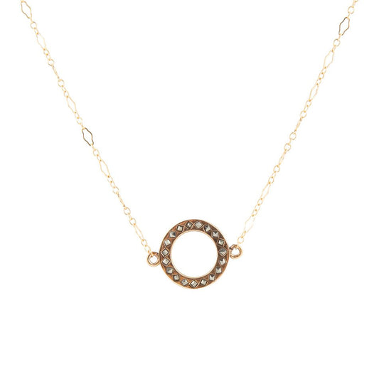 Barse Bronze Marcasite Necklace