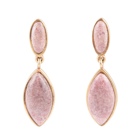 Champion Double Drop Rhodonite Earrings