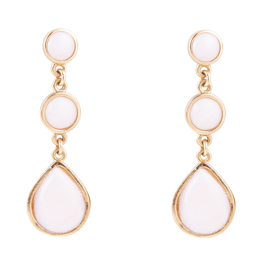 Drops of Pink Opal Earrings