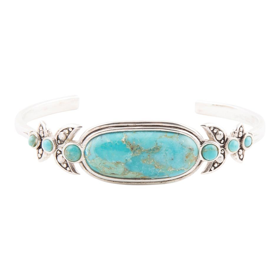 Barse Emile Blue Turquoise Sterling Silver Cuff Bracelet