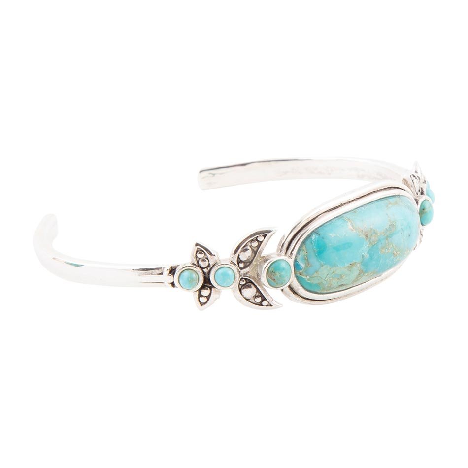 Barse Emile Blue Turquoise Sterling Silver Cuff Bracelet