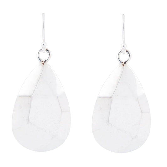 Faceted Sterling Silver Drop Earrings
