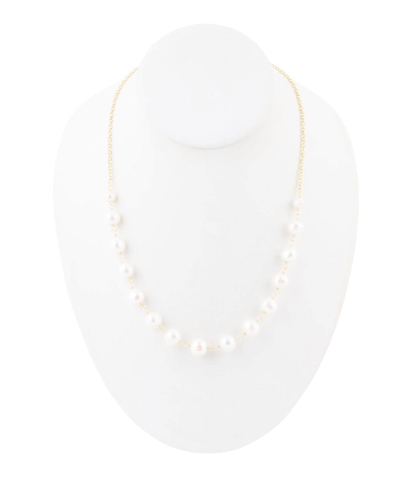 Barse Golden Chain and White Pearl Necklaces
