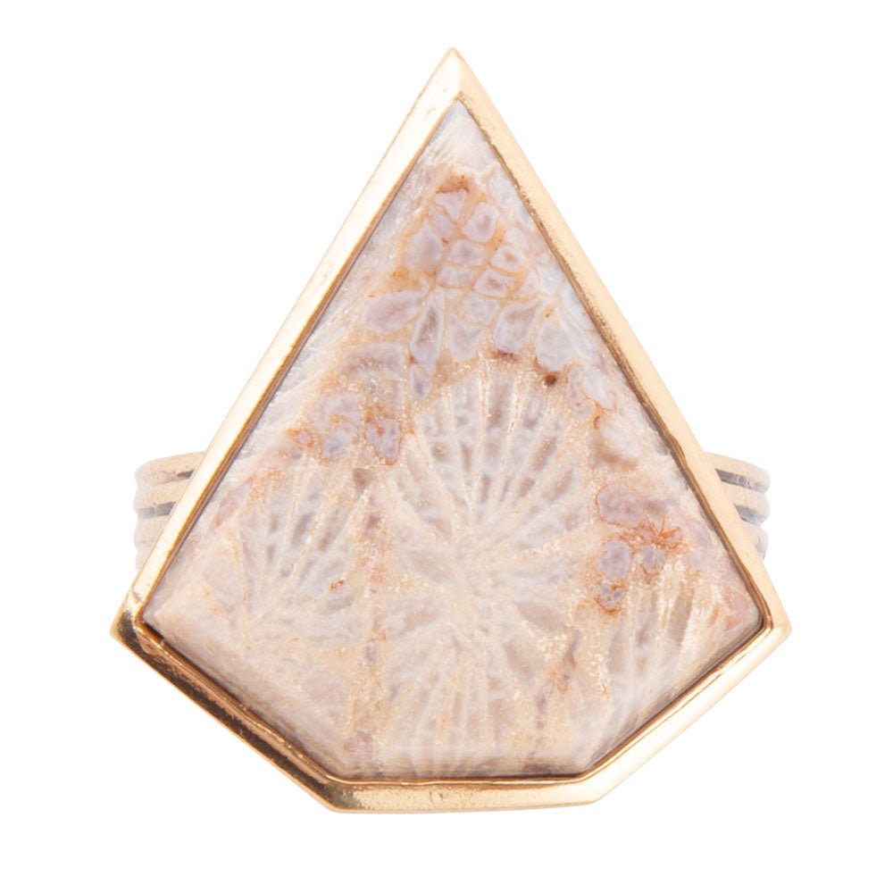Lafayette Fossilized Coral Ring