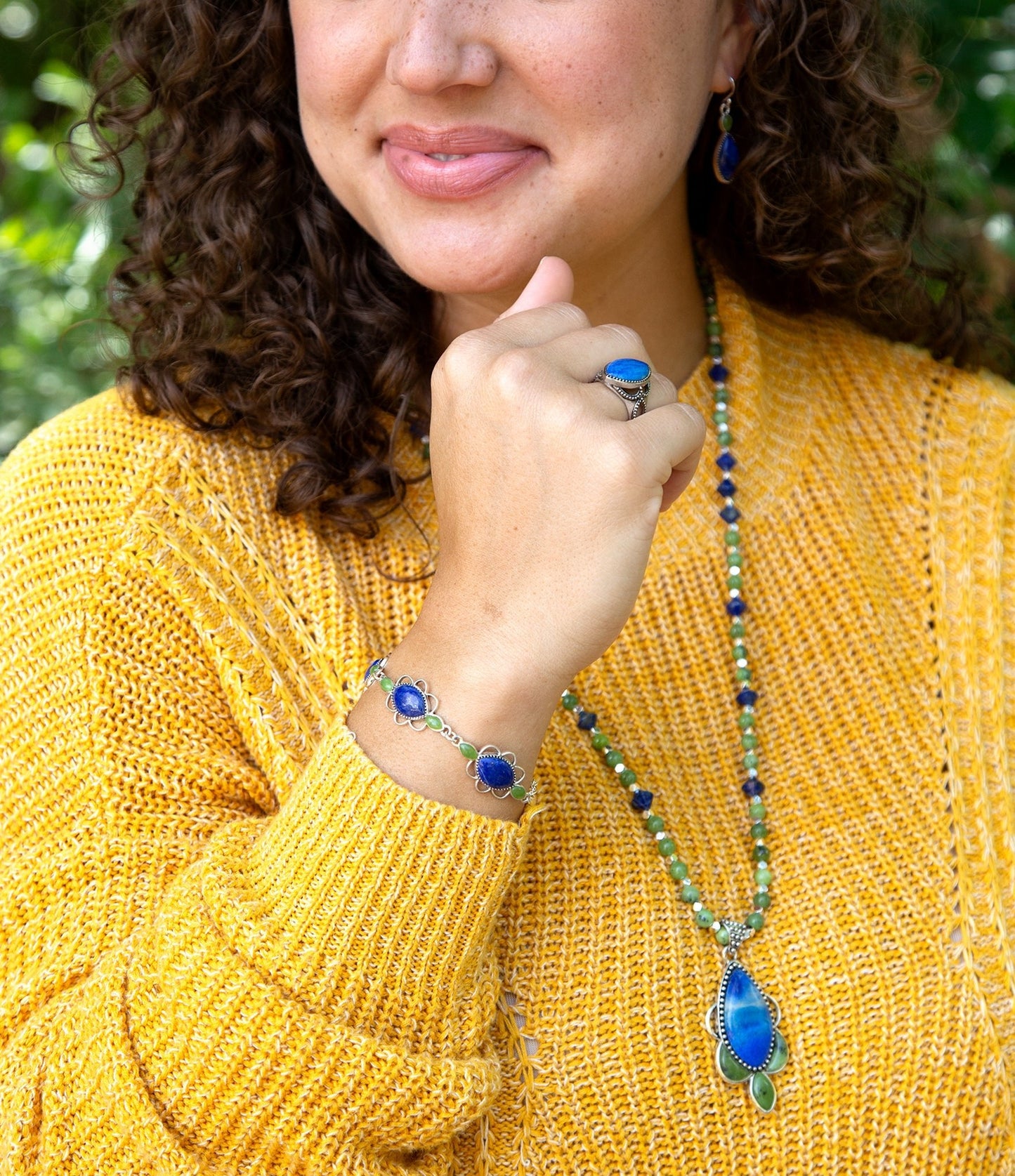 Barse Blue Lapis and Sterling Silver Marquis Ring