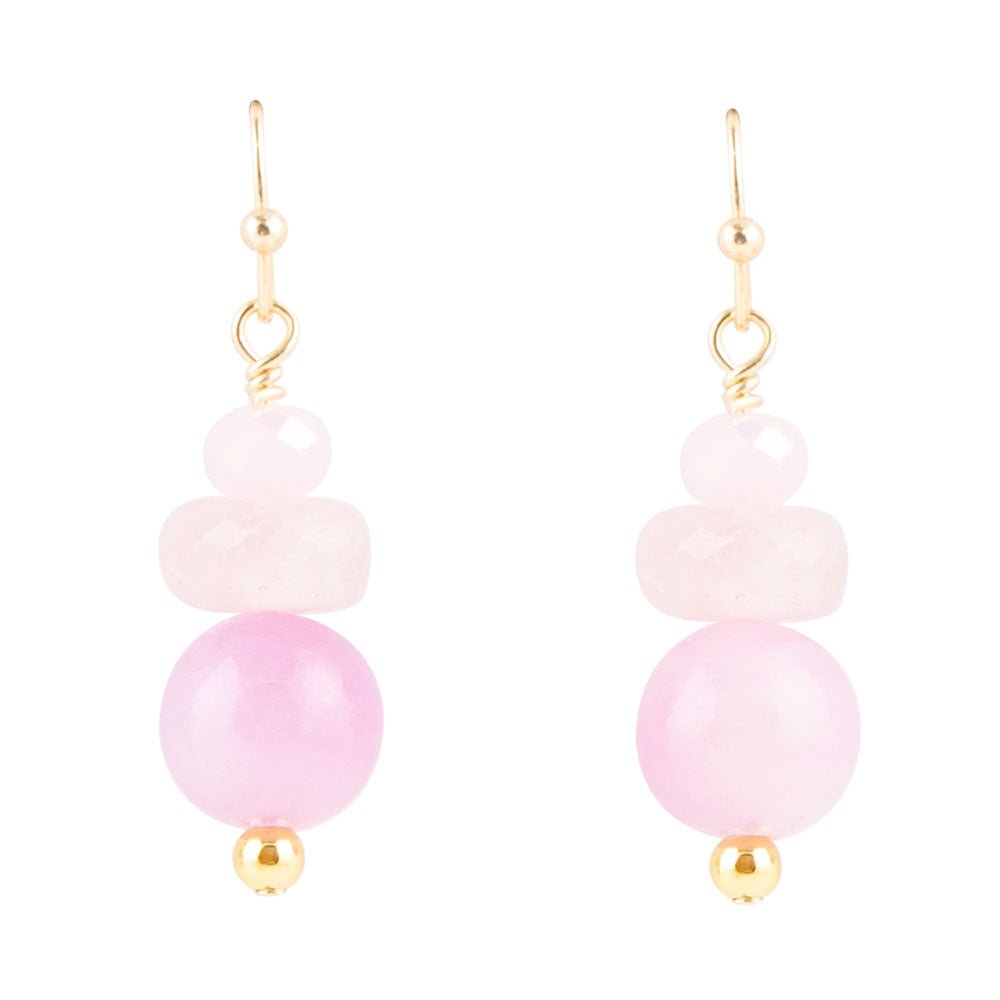 Lilac Jade Drop Earrings