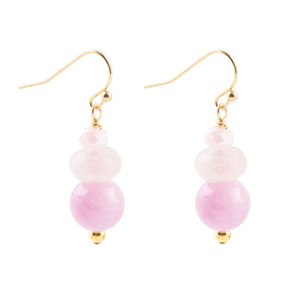 Lilac Jade Drop Earrings