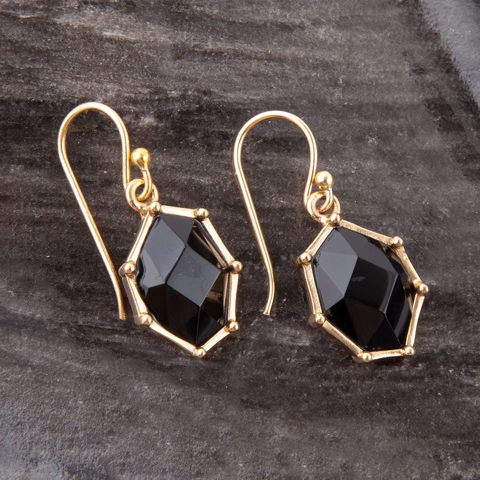 Barse Lucky 7's Earrings - Onyx