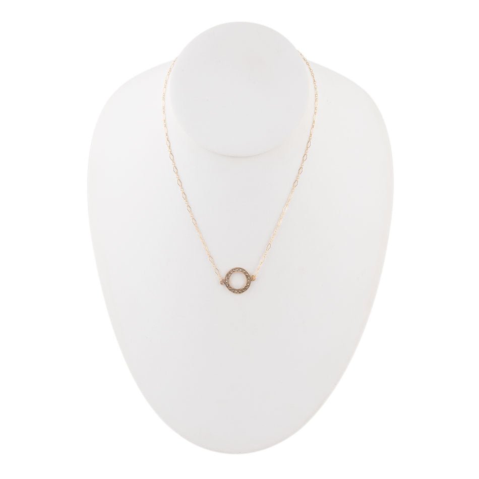 Barse Bronze Marcasite Necklace