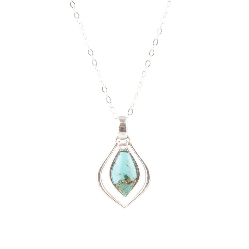 Barse Melita Blue Turquoise and Sterling Silver Necklace