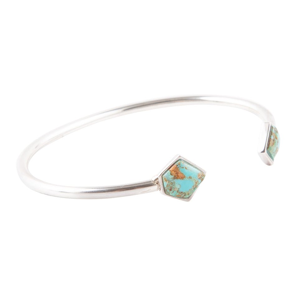 Barse Mirror Image Blue Turquoise and Sterling Silver Cuff Bracelet