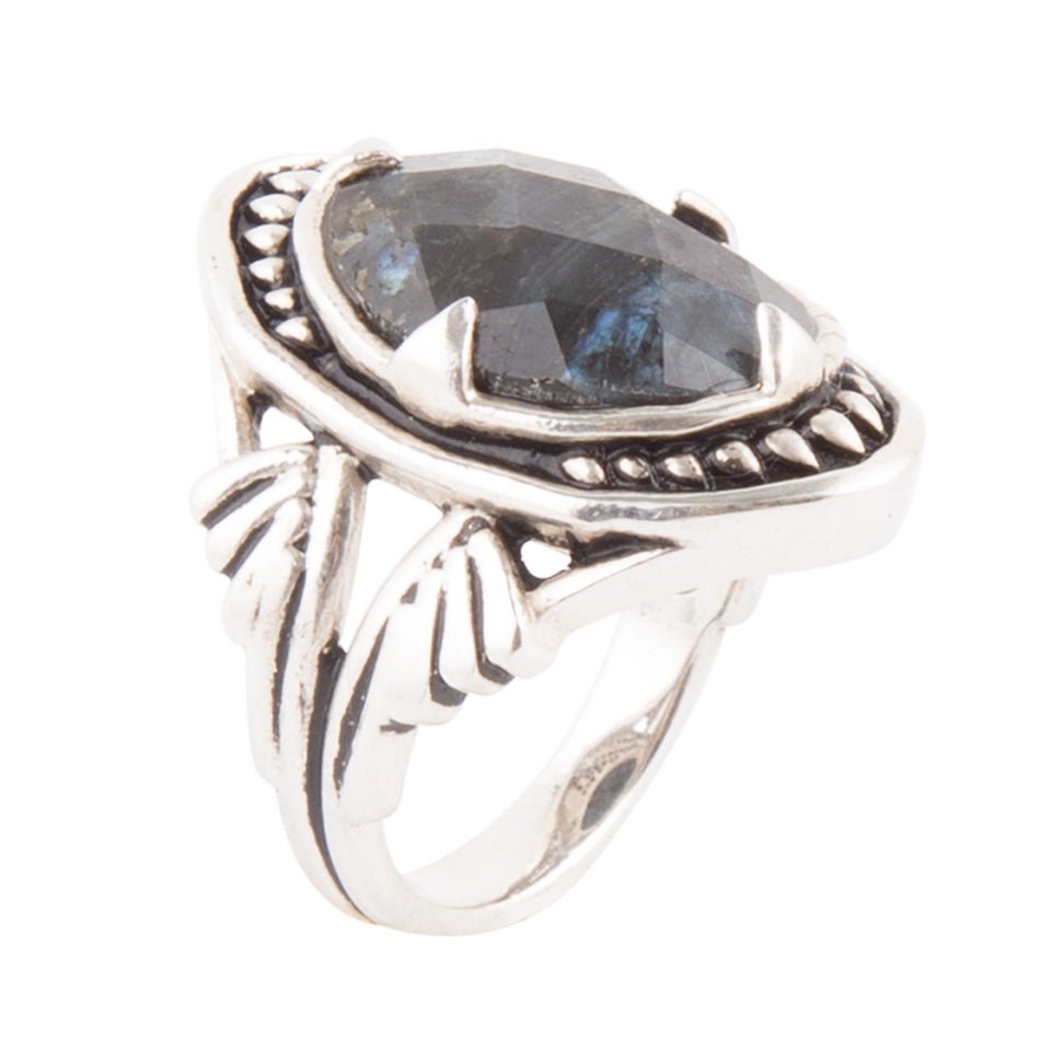 Barse Sweet Dreams Faceted Midnight Labradorite Ring