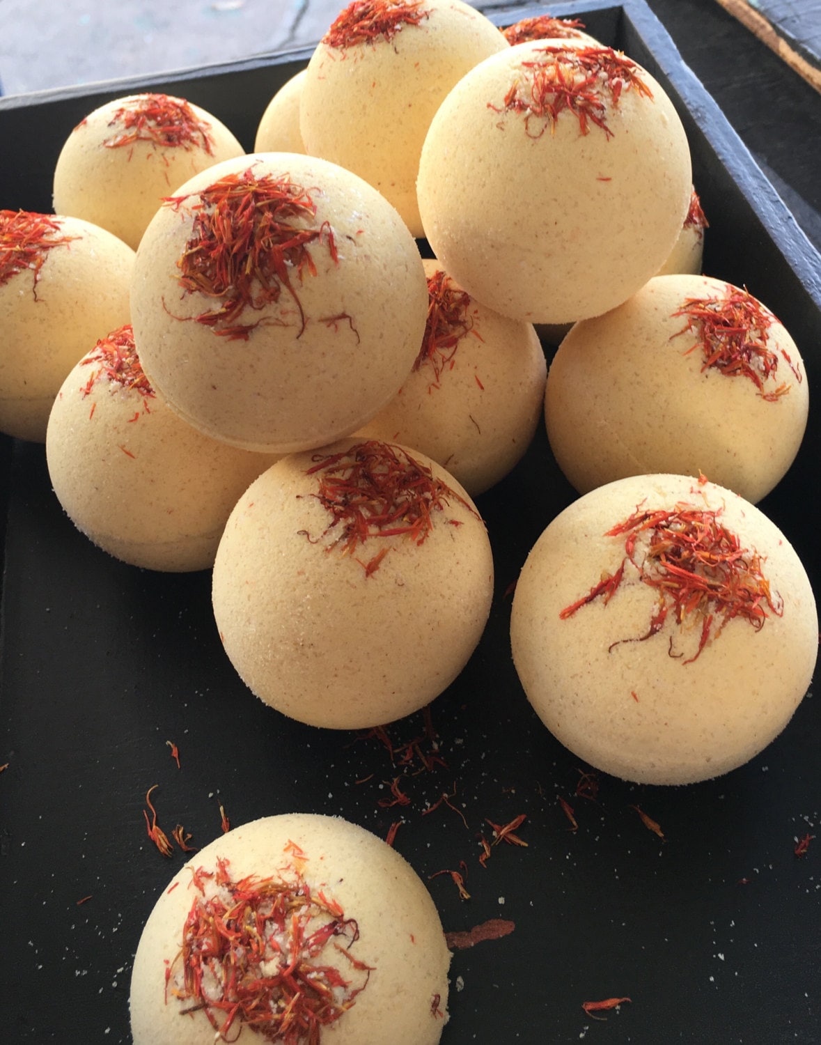 Neroli Namaste Bath Bomb. Neroloi. Clementine. Essential Oils.Vegan. Natural. Made in Utah.