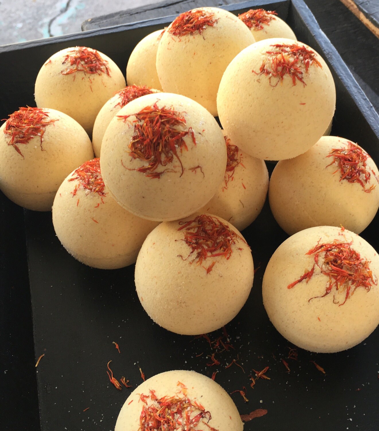 Neroli Namaste Bath Bomb. Neroloi. Clementine. Essential Oils.Vegan. Natural. Made in Utah.