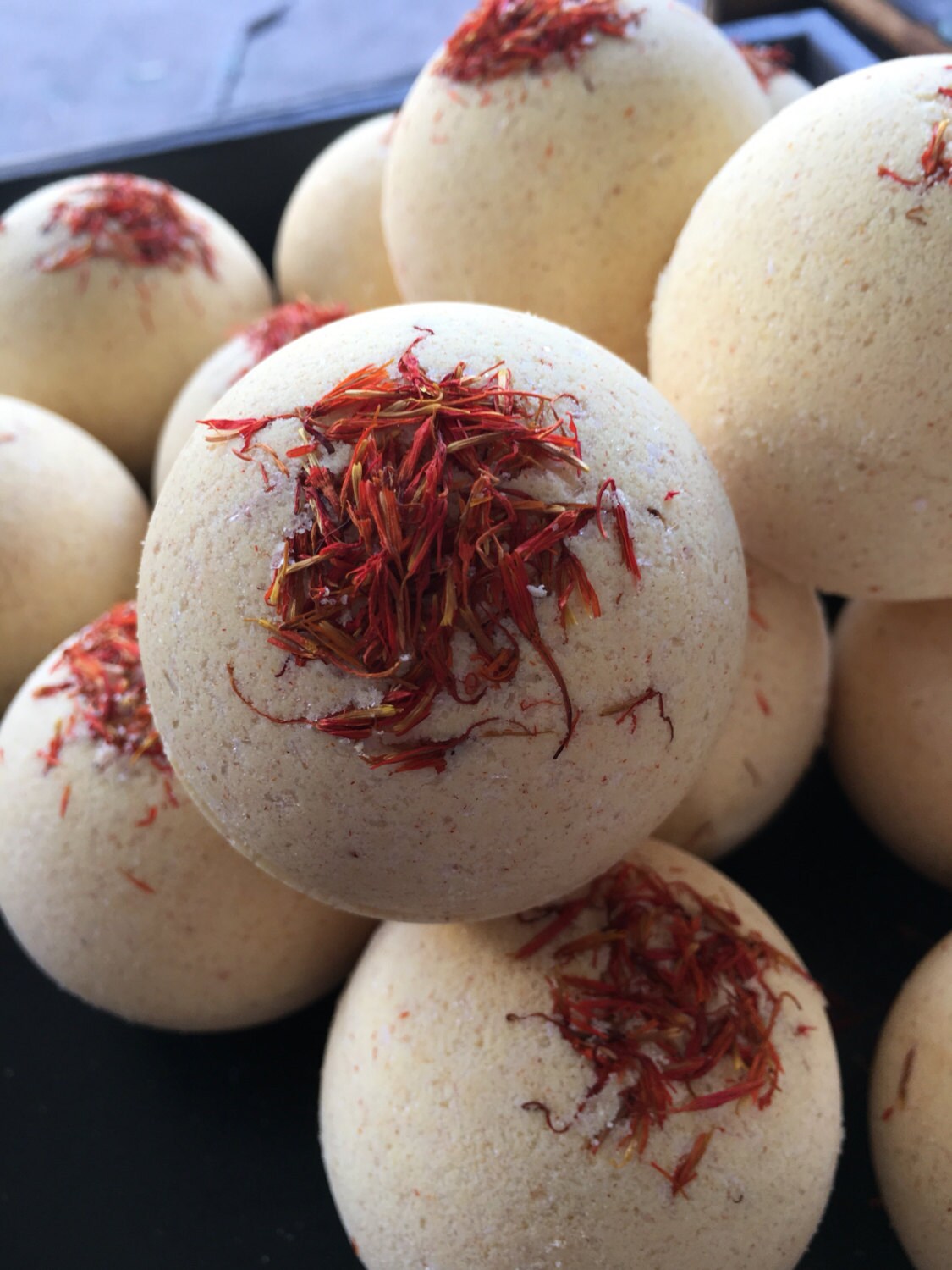 Neroli Namaste Bath Bomb. Neroloi. Clementine. Essential Oils.Vegan. Natural. Made in Utah.