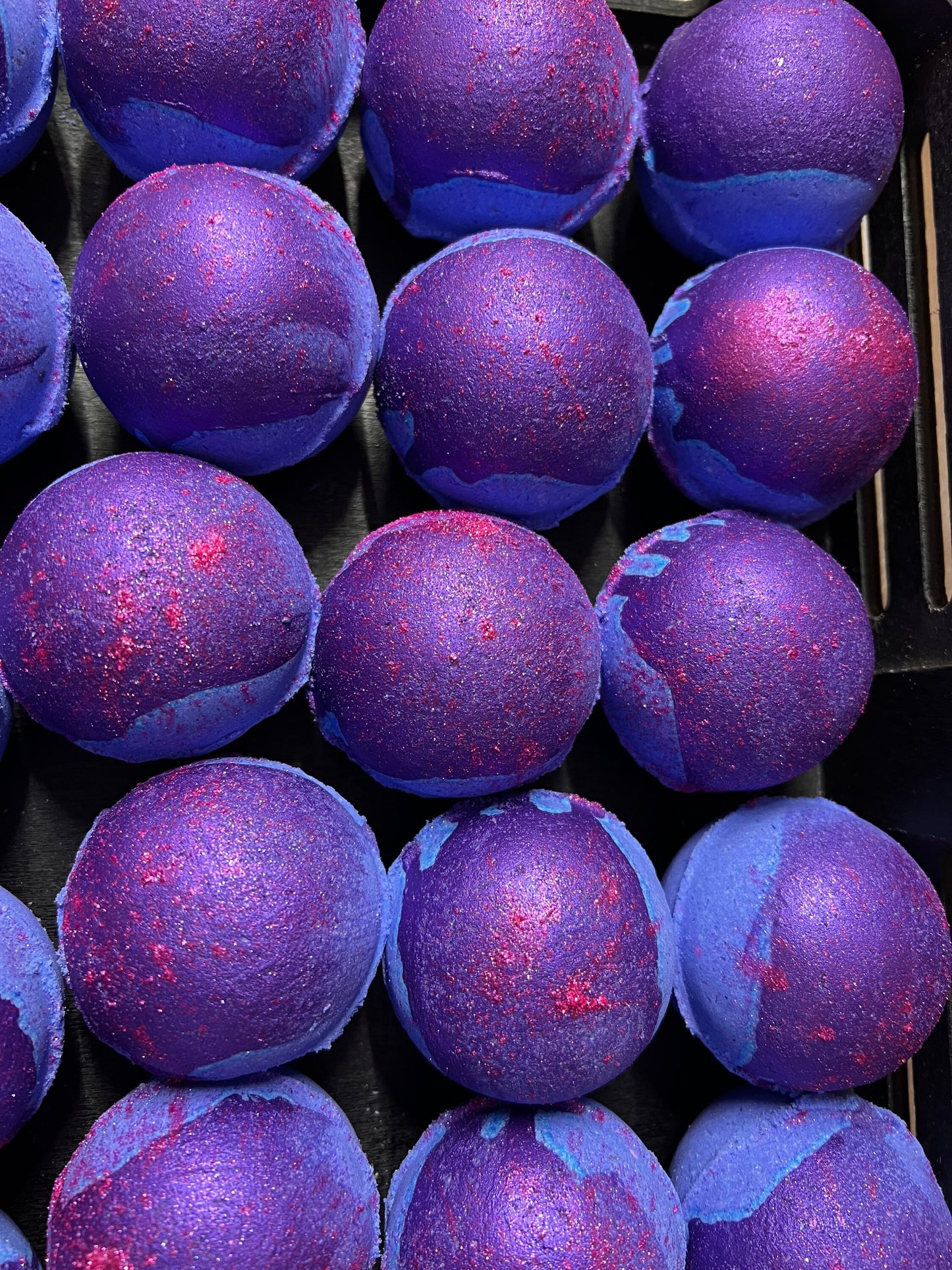 Grape Ganesh Bath Bomb. Organic Ingredients. Grape Soda Scent. Vegan. Natural. Made in Utah.