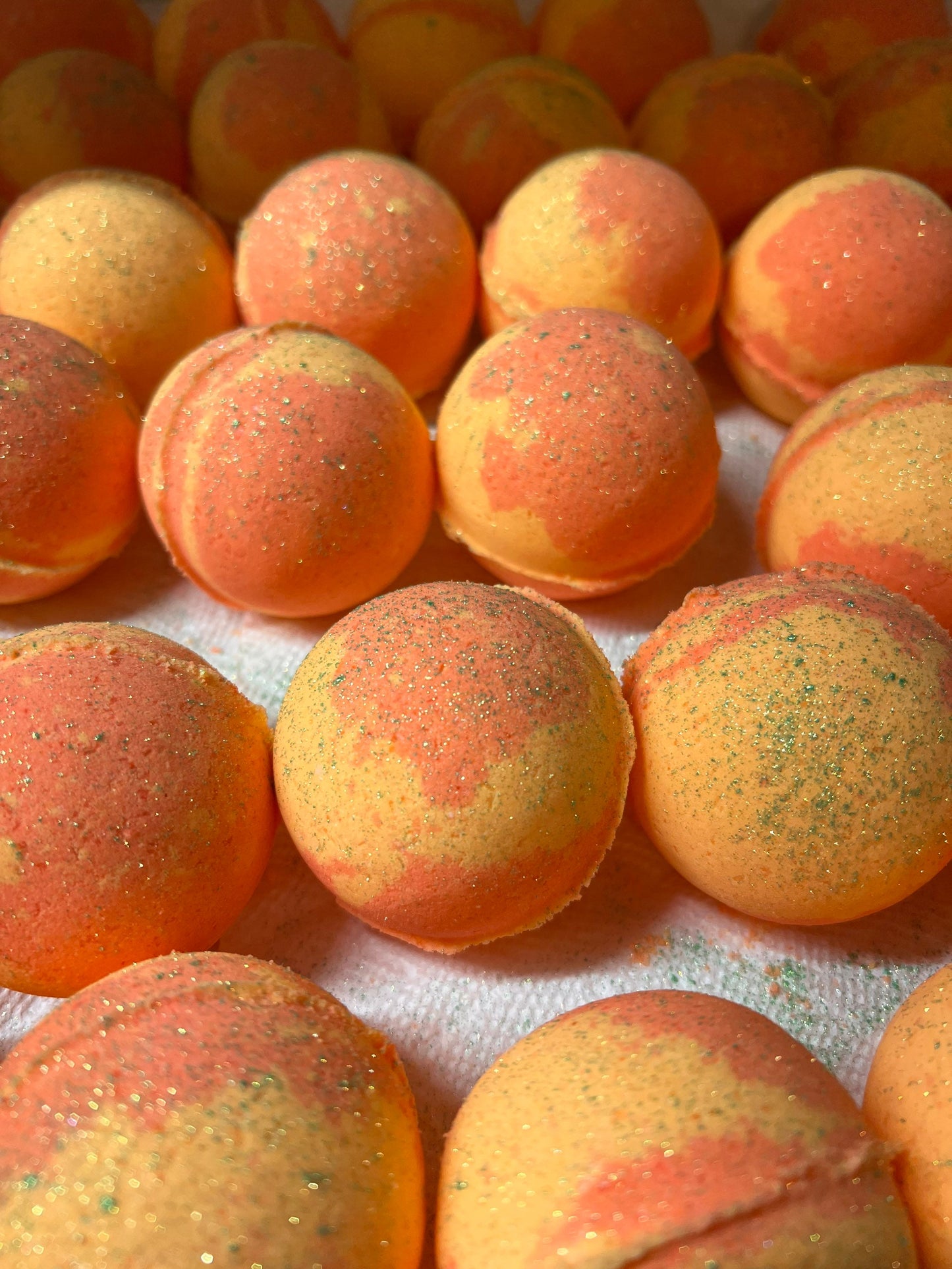 Mango Mantra Bath Bomb. Organic Ingredients . Vegan. Natural. Made in Utah.